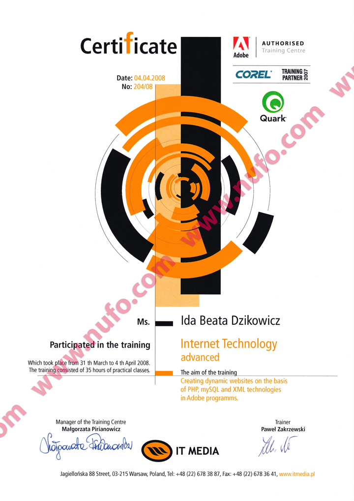 Internet Technology Certificate