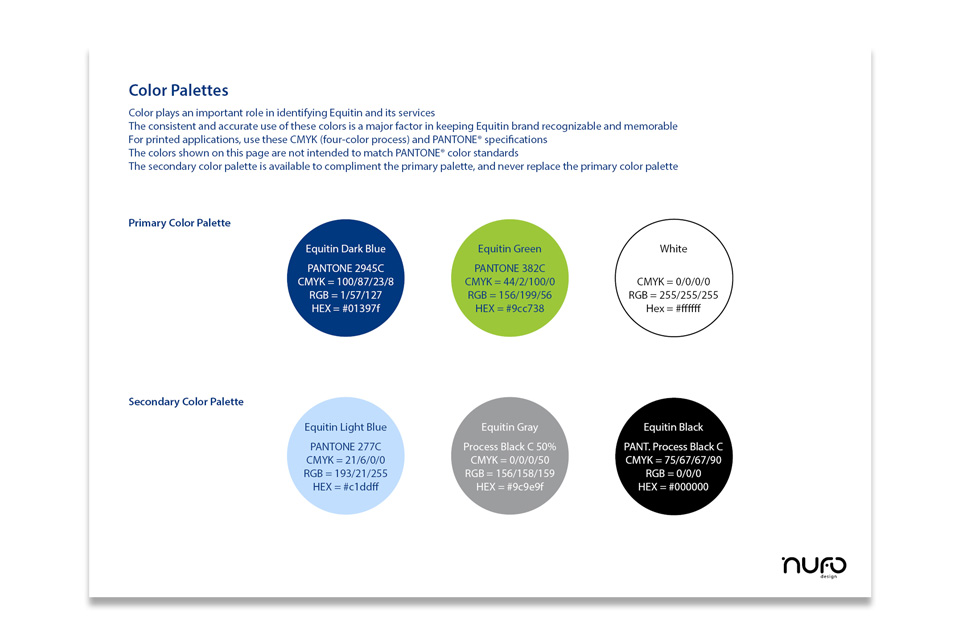 Equitin Partners Color Palette