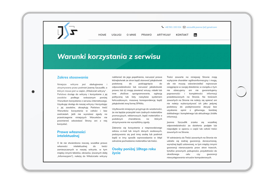 Joanna Szczudlik Website