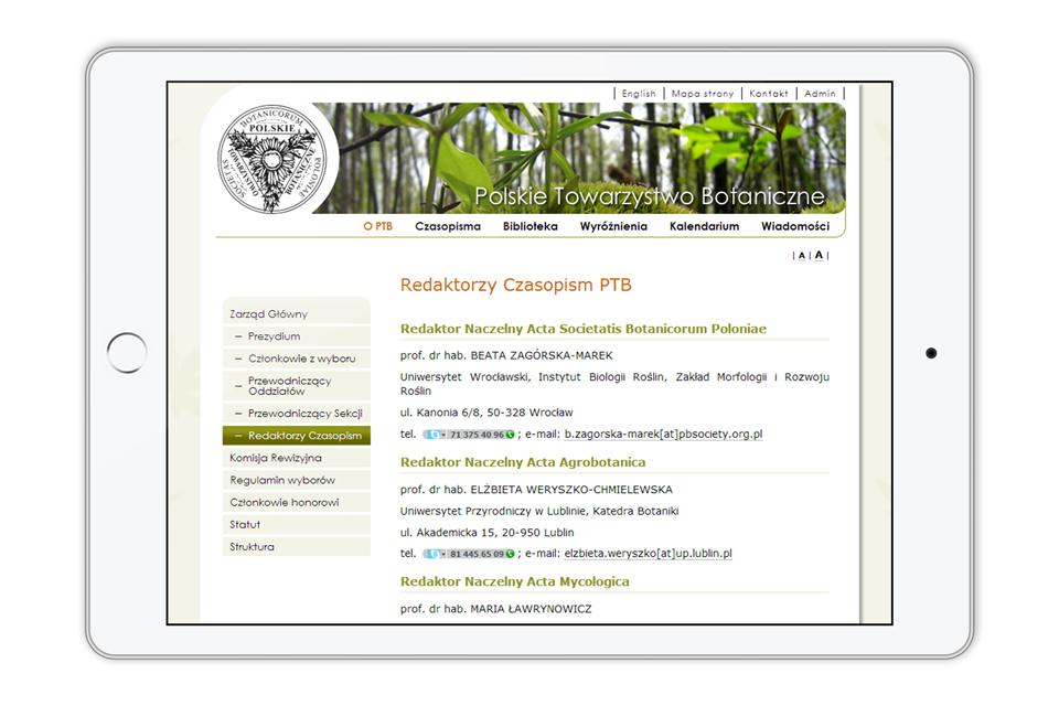 Polish Botanical Society Website